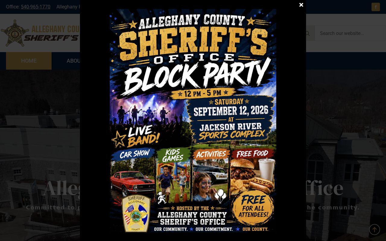 Alleghany County criminal history Sheriff and Regional Jail source
